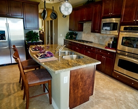 remodeled kitchen in Vancouver BC with granite countertops